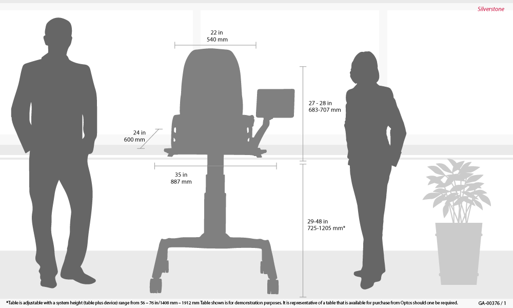 Abmessung der Silverstone Geräte